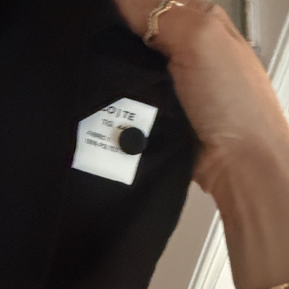 Black Ruffle-Front Button-Up Blouse - Picture 6 of 8